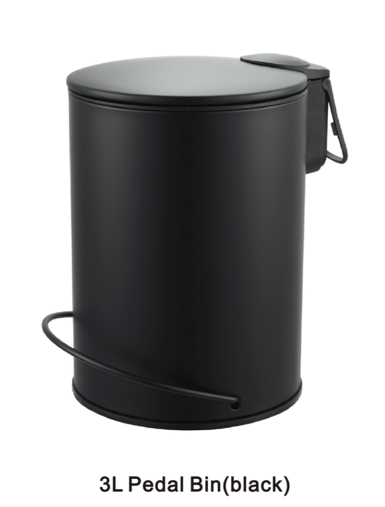 3L Soft Close Pedal Bin Black V498-3LBINBK