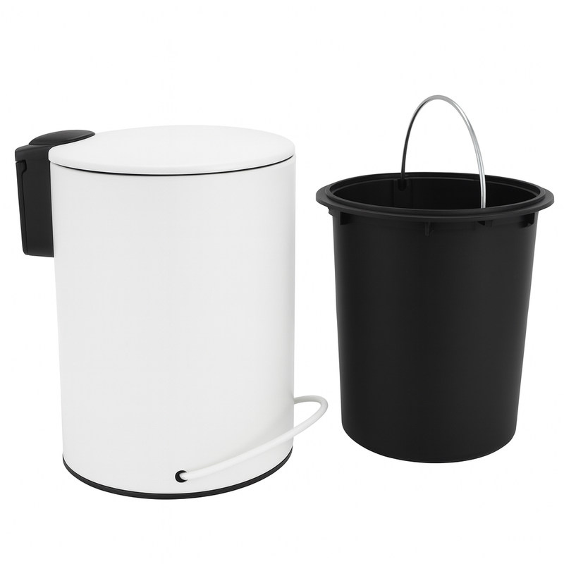 3L Soft Close Pedal Bin White V498-3LBINWH