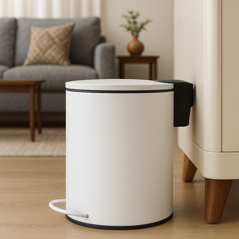 3L Soft Close Pedal Bin White V498-3LBINWH