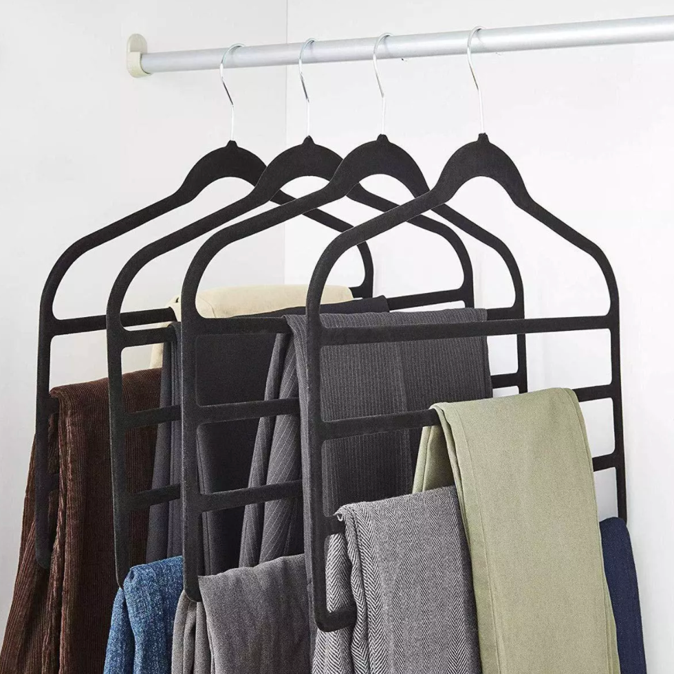 3pcs Velvet Clothes Hangers Grey V498-CLOTHHANGERGR