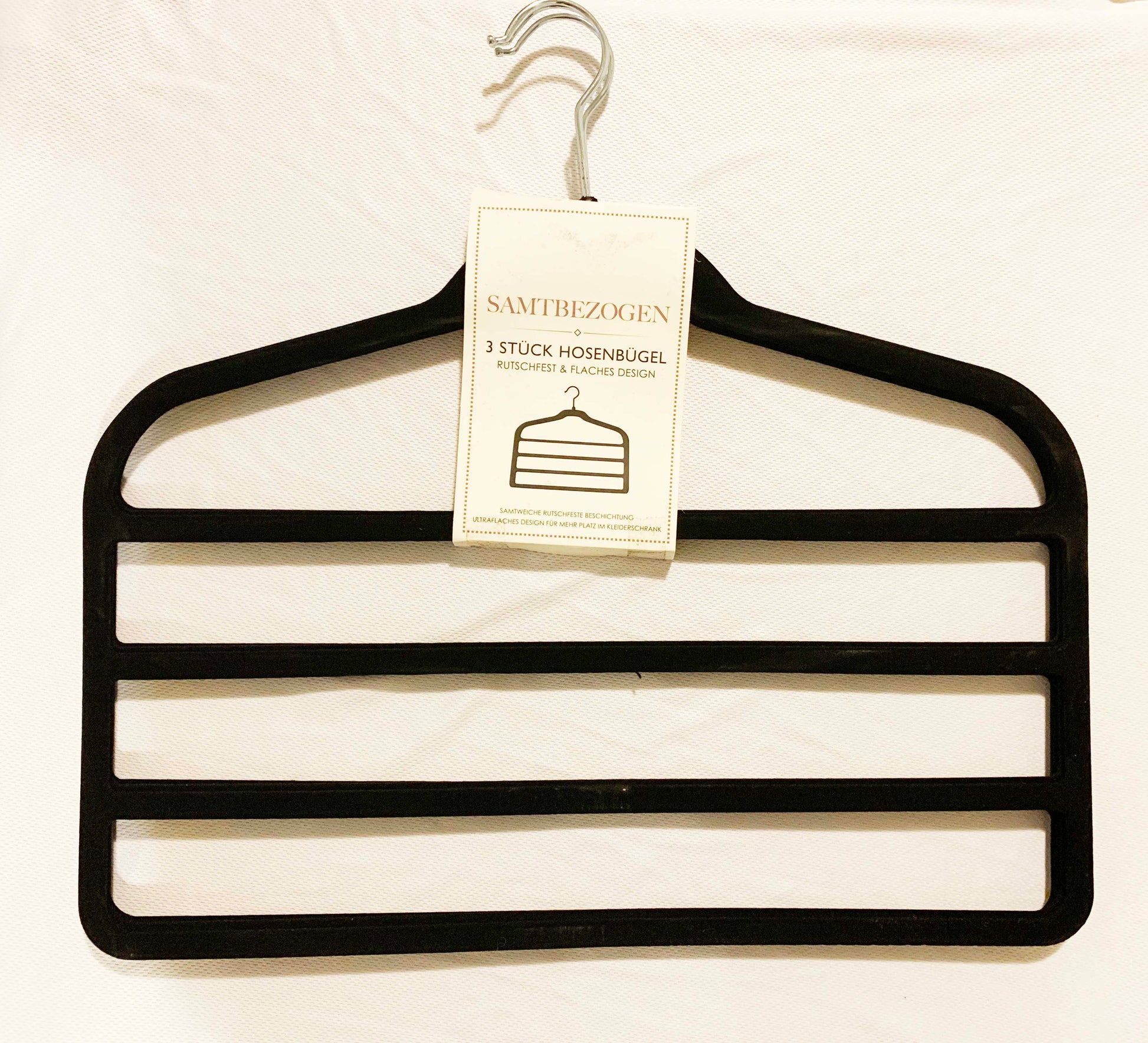 3pcs Velvet Clothes Hangers Grey V498-CLOTHHANGERGR
