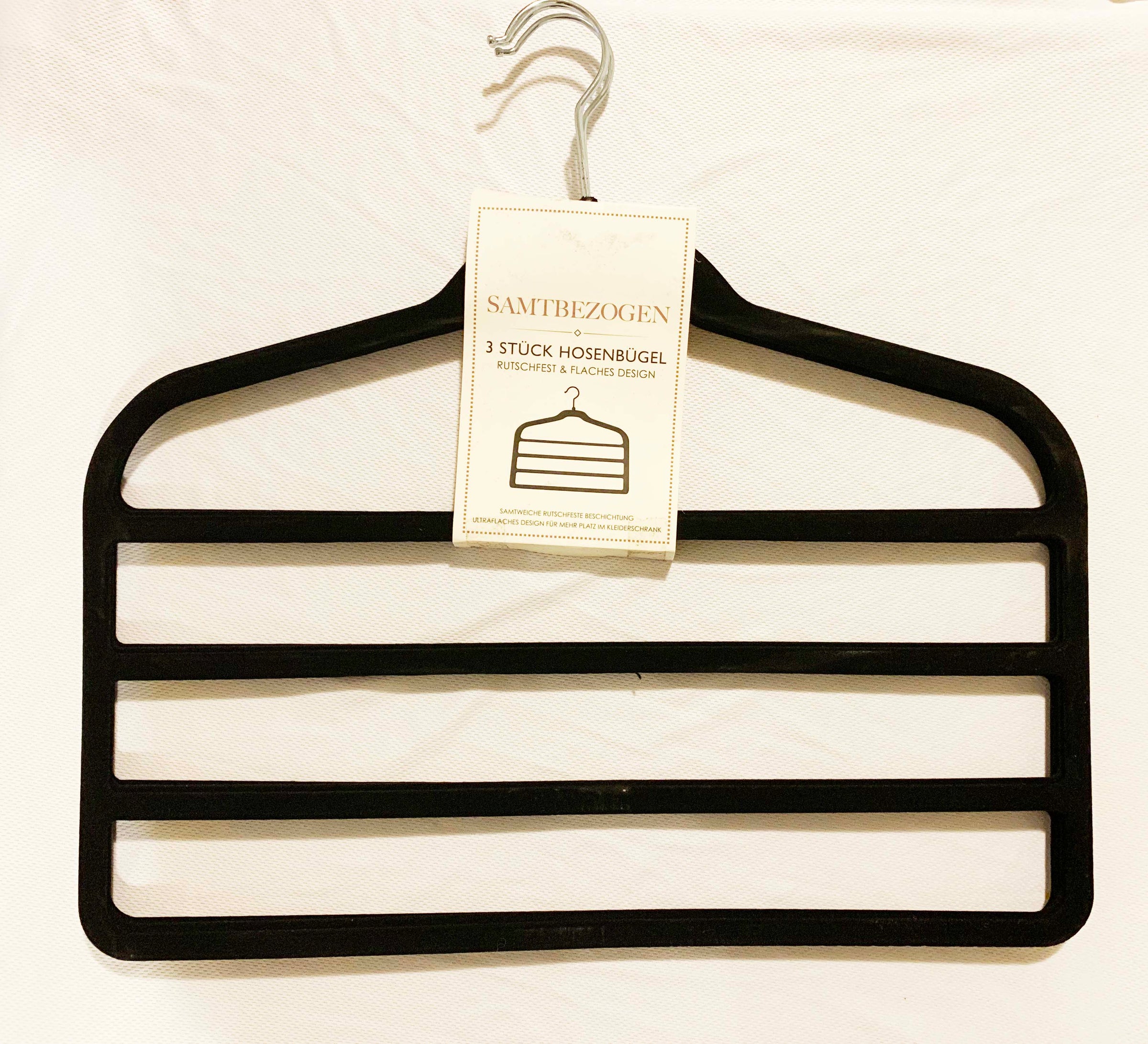 3pcs Velvet Clothes Hangers Grey V498-CLOTHHANGERGR