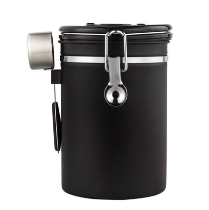 1.5L Storage Container with Spoon V498-COFFEECONTAINERBK-M