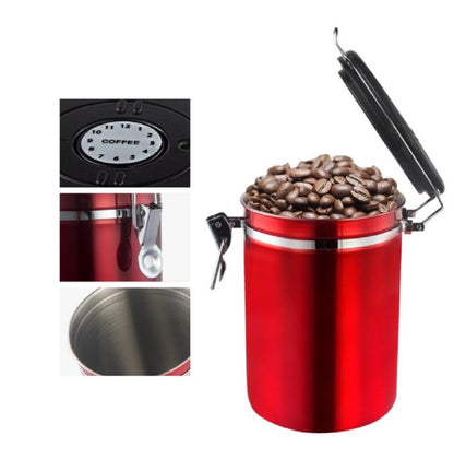 1.5L Storage Container with Spoon Red V498-COFFEECONTAINERRDM