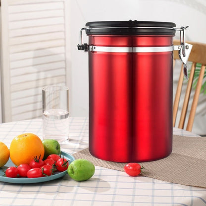 1.2L Storage Container with Spoon Red V498-COFFEECONTAINERRDS