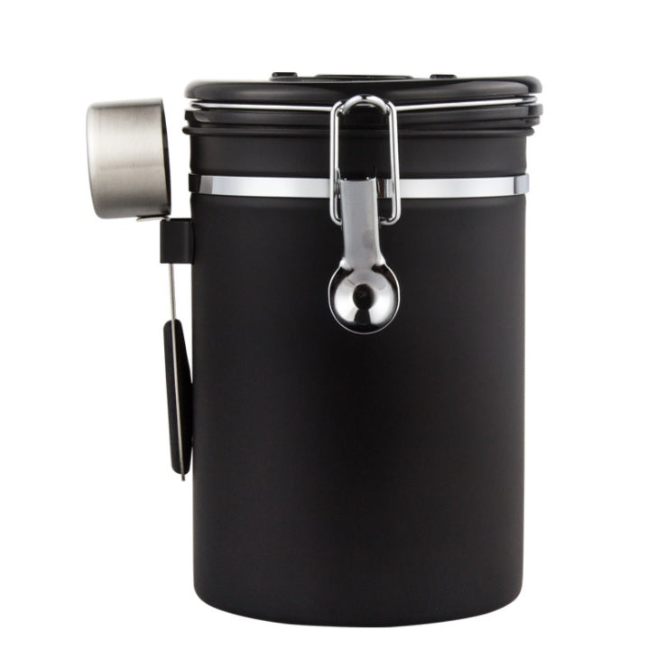 1.5L Storage Container with Spoon white V498-COFFEECONTAINERWH-M