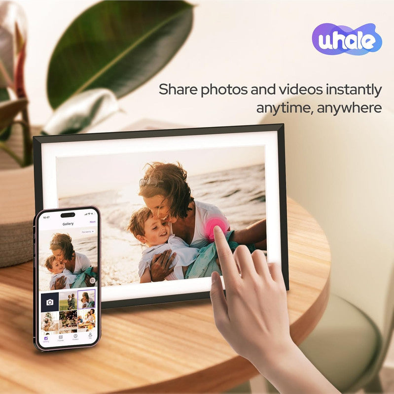 10.1 Inch Digital Picture Frame - 1280 * 800 HD WiFi Enabled with Load from Phone Capability, 32GB Memory V498-DIGITALFRAMEBK
