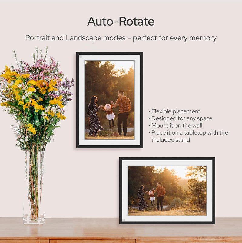 10.1 Inch Digital Picture Frame - 1280 * 800 HD WiFi Enabled with Load from Phone Capability, 32GB Memory V498-DIGITALFRAMEBK