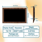 10.1 Inch Digital Picture Frame - 1280 * 800 HD WiFi Enabled with Load from Phone Capability, 32GB Memory V498-DIGITALFRAMEDW