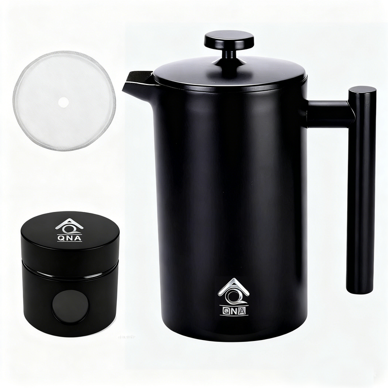 1000ml French Press Coffee Maker Coffee Container & Extra Filter Set V498-FRENCHPRESS1000BKSET