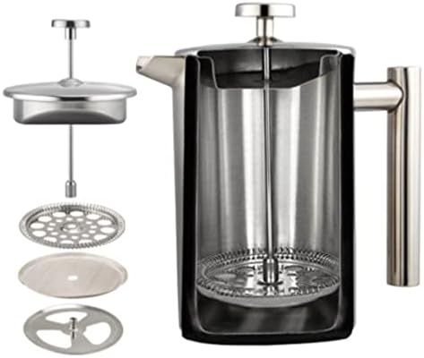 White French Press Coffee Maker 1000ml with Coffee Bean Can + Extra Filter Gift Set V498-FRENCHPRESS1000SETWH