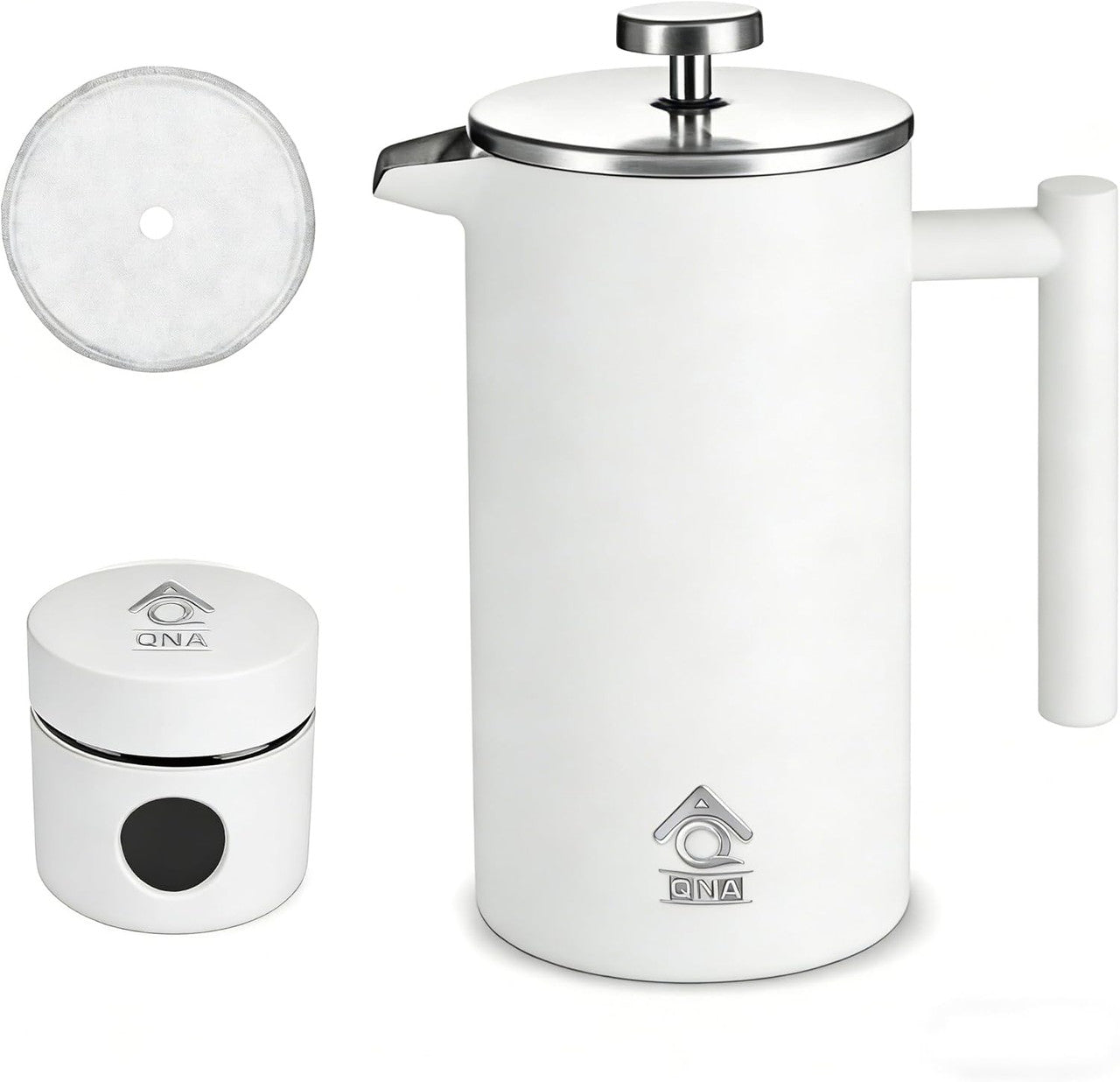 French Press Coffee Maker 350ml with Coffee Bean Can + Extra Filter Gift Set V498-FRENCHPRESS350SETWH