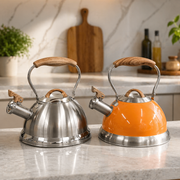 2.8L Whistling Kettle Stainless Steel Foldable Handle Orange V498-KETTLEORANGE