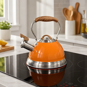 2.8L Whistling Kettle Stainless Steel Foldable Handle Orange V498-KETTLEORANGE