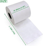 6 Rolls Linerless Printing Label Paper 80 mm x 52 m for Takeaway Shop Restaurant V498-LINELESS PAPER