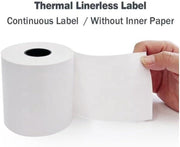 6 Rolls Linerless Printing Label Paper 80 mm x 52 m for Takeaway Shop Restaurant V498-LINELESS PAPER