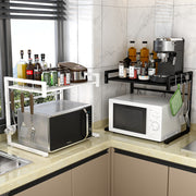 Adjustable Microwave Oven Storage Shelf Black V498-MICROWAVESHELF-BK