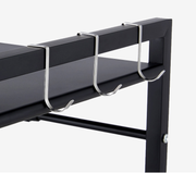 Adjustable Microwave Oven Storage Shelf Black V498-MICROWAVESHELF-BK