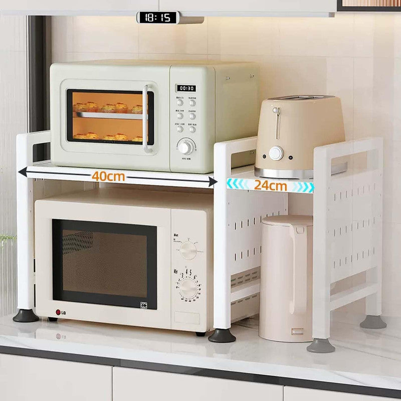 Multifunctional Microwave Shelf Storage Cutlery Tray Spice Holder Kitchen Rack Black V498-NEWMICROWAVESHELFBK