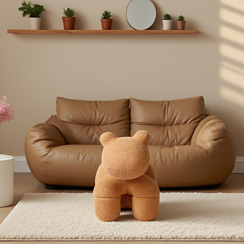 Lamb Stool Chair Brown V498-STOOLBROWN