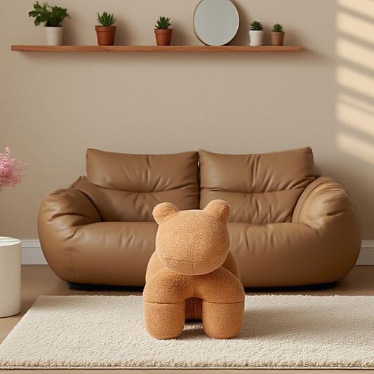 Lamb Stool Chair Brown