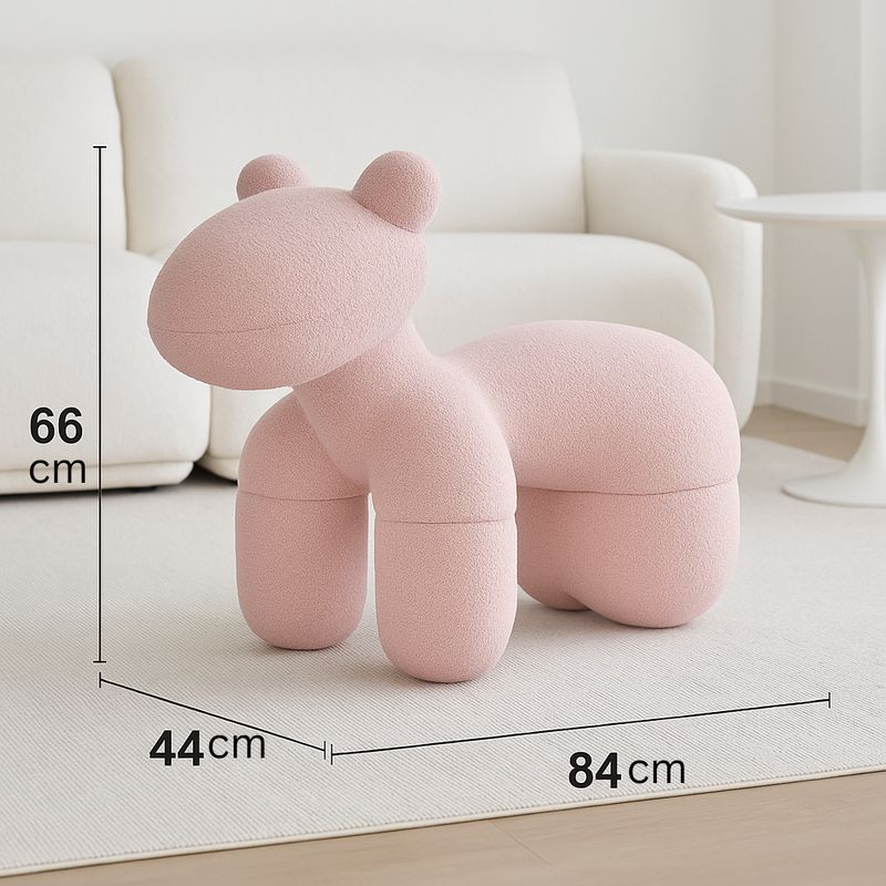Lamb Stool Chair Pink V498-STOOLPINK