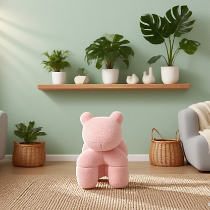 Lamb Stool Chair Pink V498-STOOLPINK