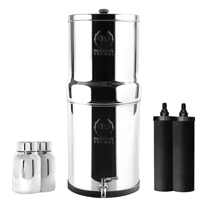 Phoenix Stainless Steel 6L with Fluoride & Smart Carbon Filter - Stainless Steel Stand V502-P12C2F2D0