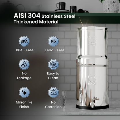 The Phoenix Gravity Water Filter Stainless Steel 304 -12L V502-P24C2D2