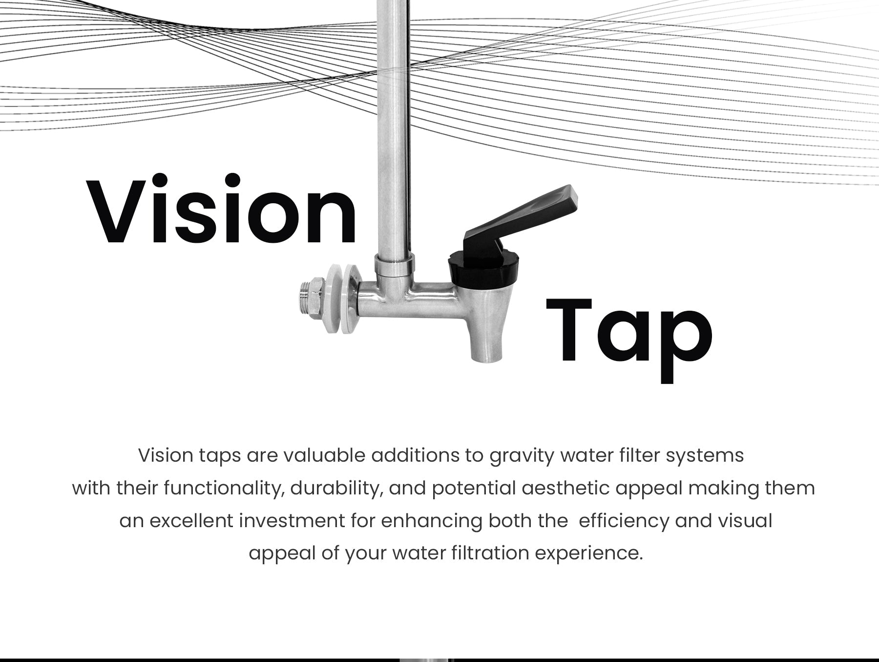 Phoenix Vision Tap- Stainless Steel - 10 inch for 12L System V502-PGSSVT 10