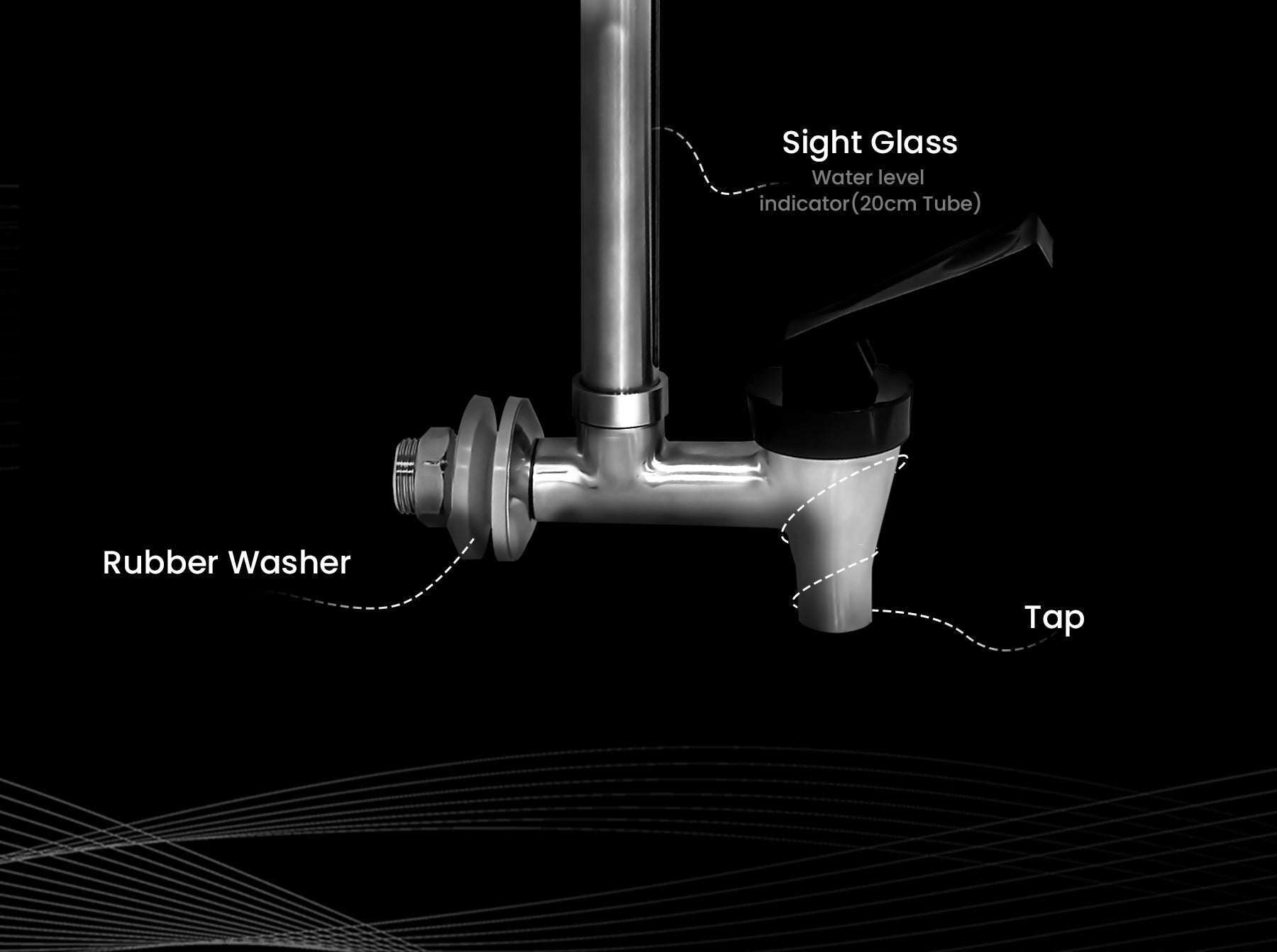 Phoenix Vision Tap- Stainless Steel - 7 inch for 6L & 8L Systems V502-PGSSVT_7