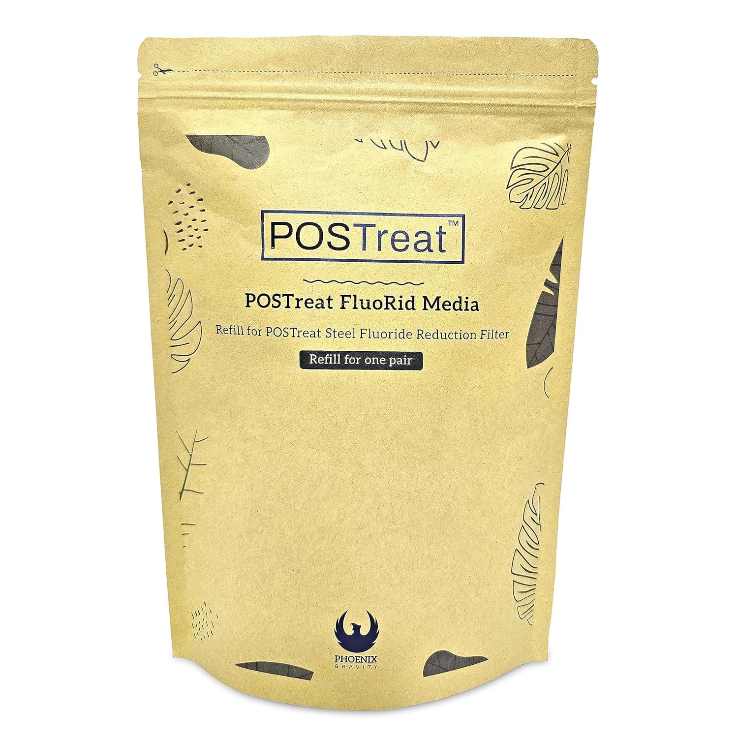 POSTreat FluoRid Media Refill -Fluoride Filter Media-Phoenix Gravity V502-PTSFRRL
