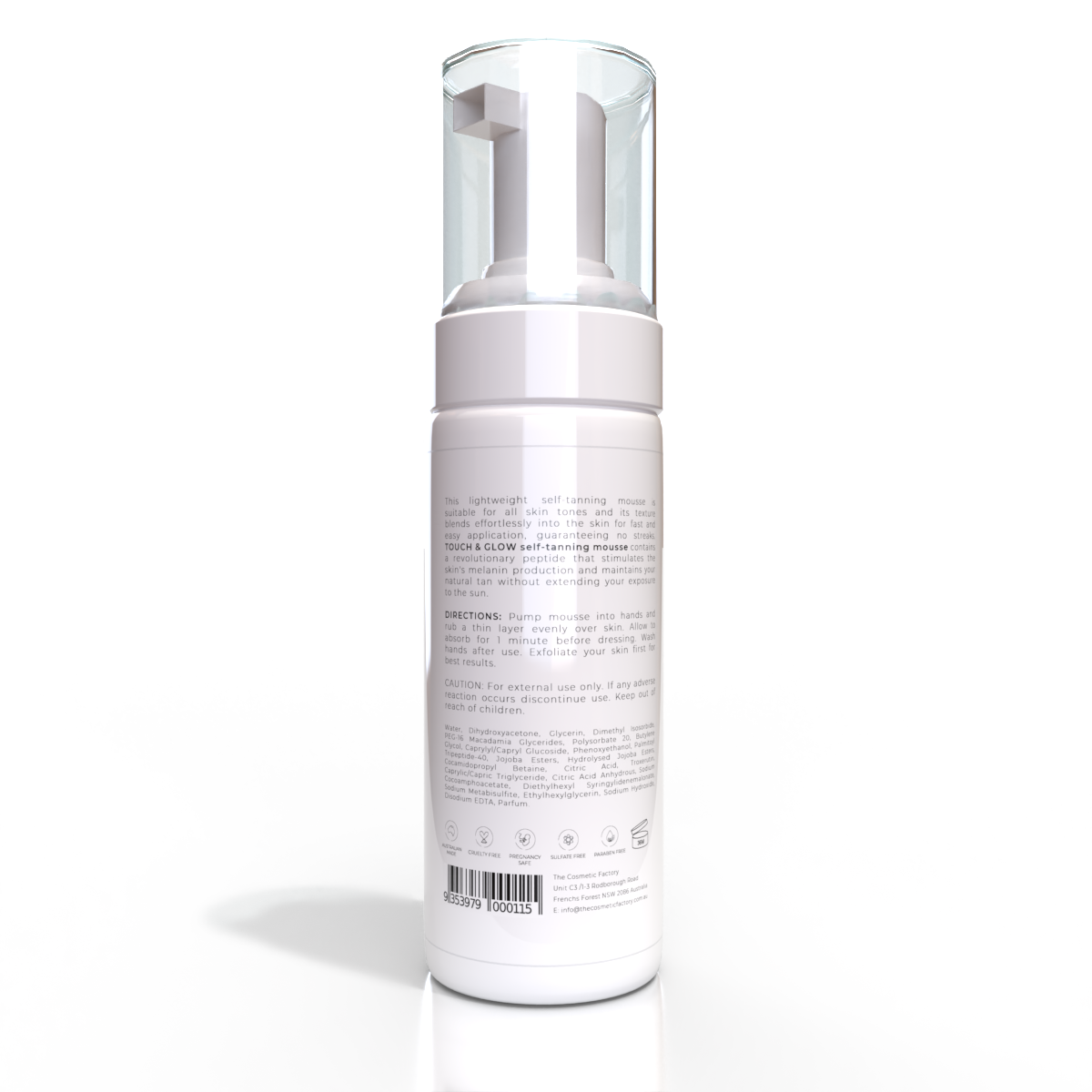 TOUCH & GLOW SELF-TANNING BODY MOUSSE | 150ML V508-TCF-1108