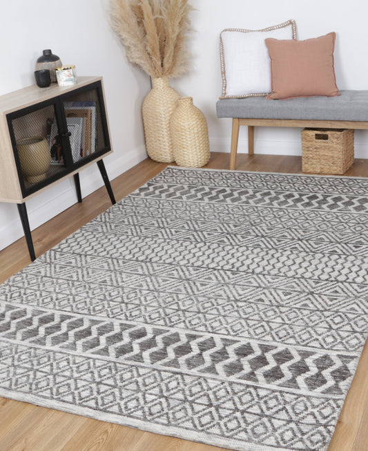 Amritsar AMRI04 Charcoal & Beige 240x330 V516-AMRI24004CBEI