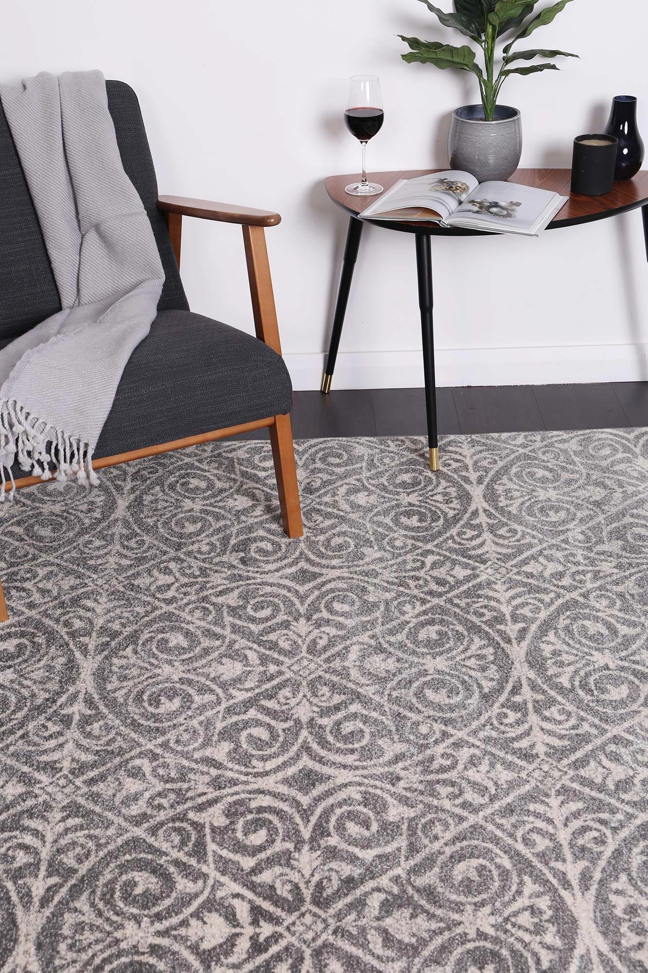 delicate-katherine-grey-ivory-rug 80x300 V516-DELI803DEL23