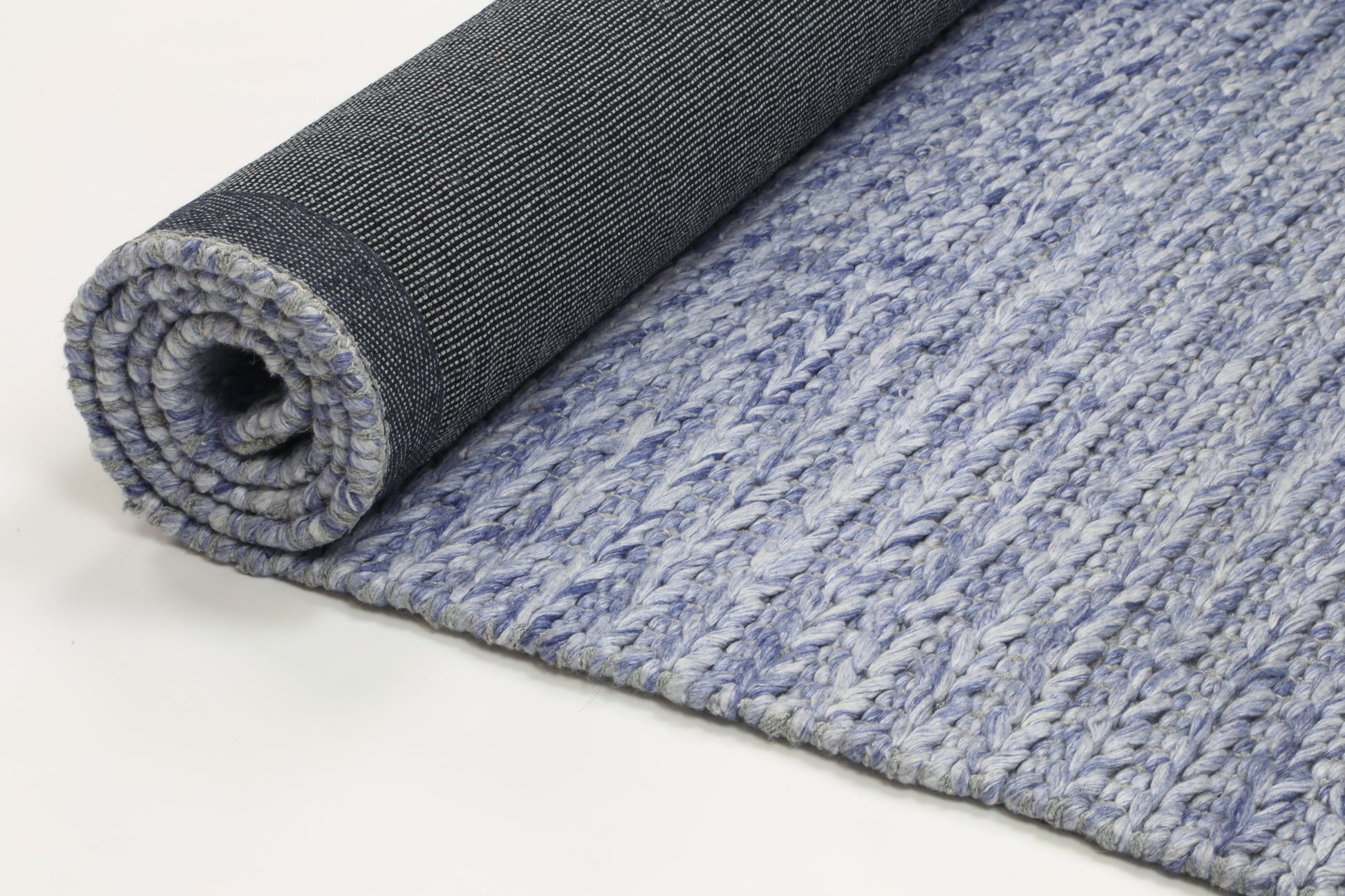 Harlow Cue Blue Wool Blend Rug 160x230 V516-HARL160CUEBLUE