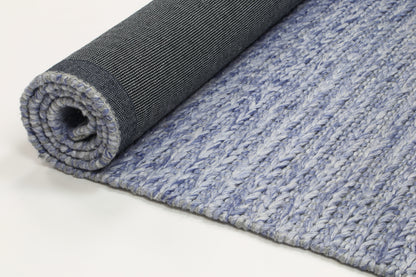 Harlow Cue Blue Wool Blend Rug 160x230 V516-HARL160CUEBLUE