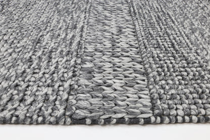 Harlow Grace Charcoal Wool Blend Rug 160x230 V516-HARL160GRACCHAR