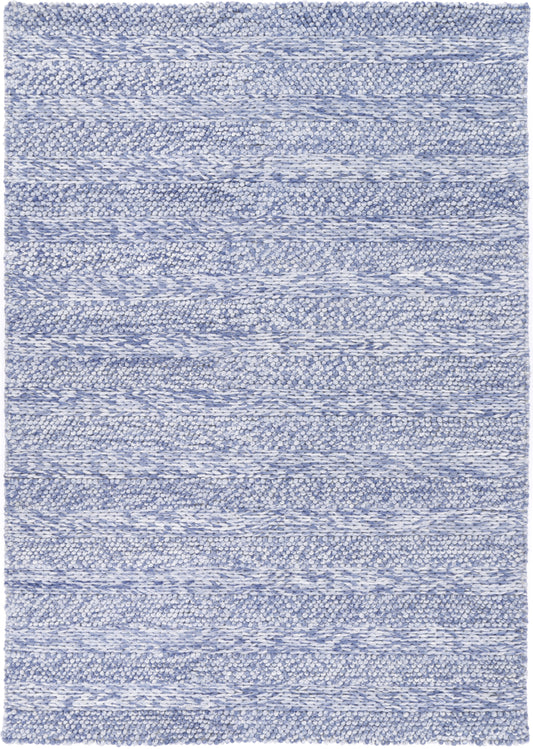 Harlow Ringlets Blue Wool Blend Rug 160x230 V516-HARL160RINGBLUE