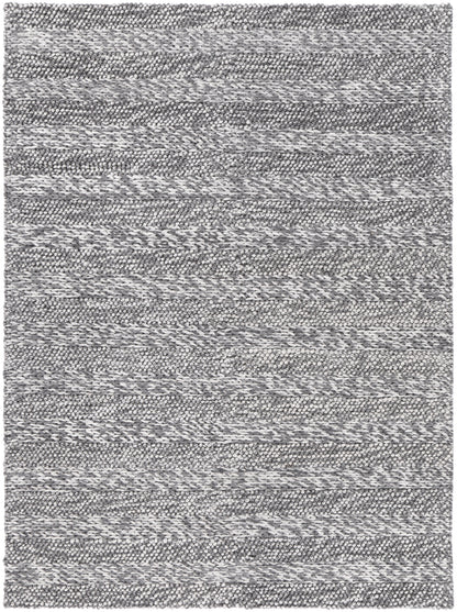 Harlow Ringlets Charcoal Wool Blend Rug 160x230 V516-HARL160RINGCHAR