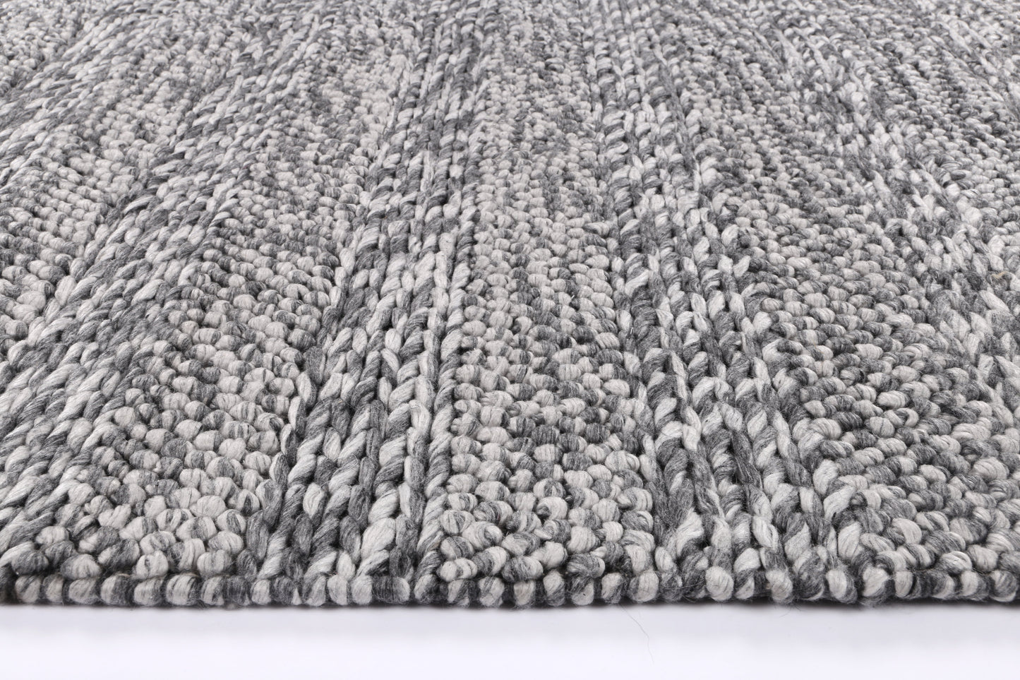 Harlow Ringlets Charcoal Wool Blend Rug 160x230 V516-HARL160RINGCHAR