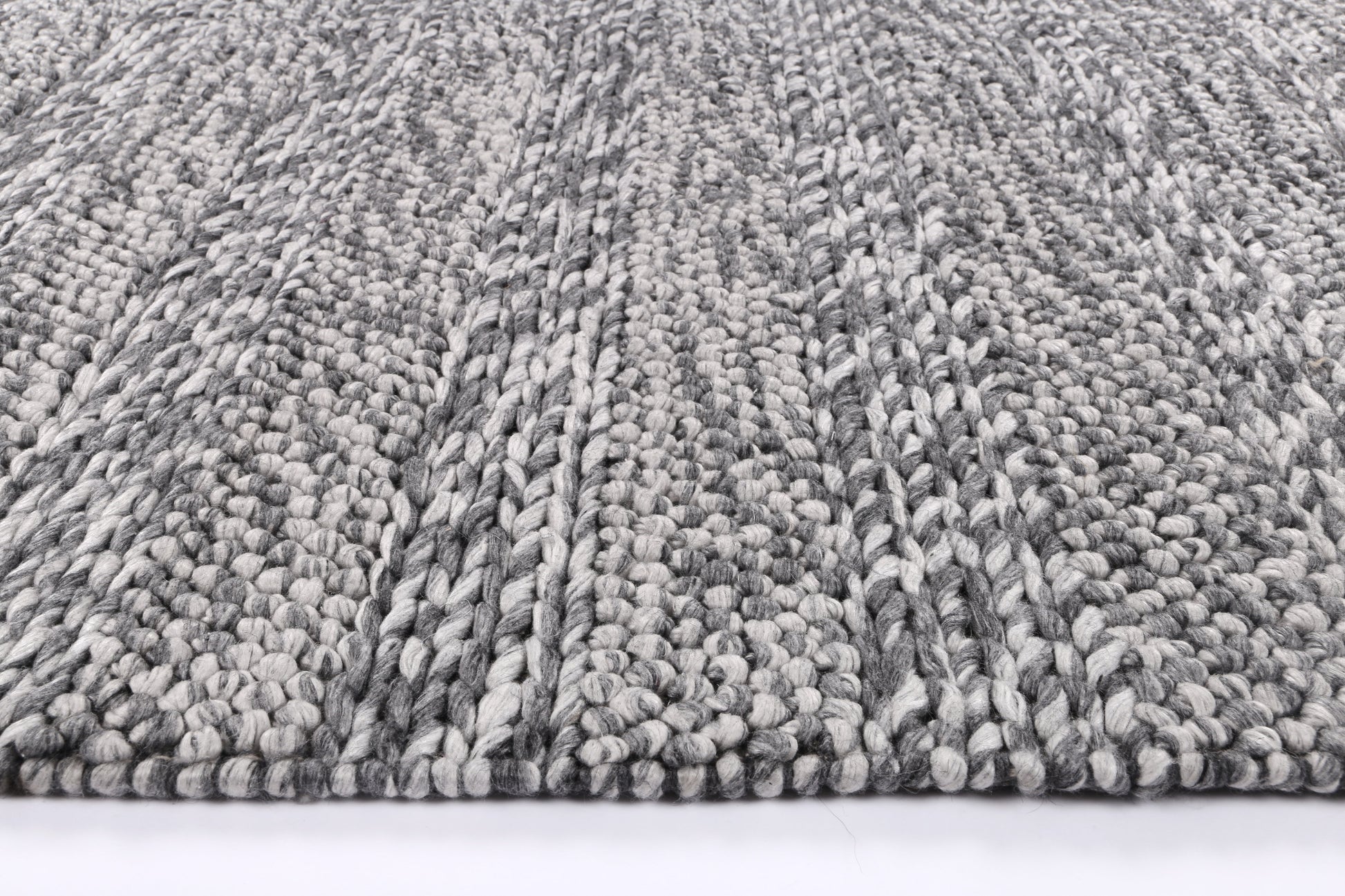 Harlow Ringlets Charcoal Wool Blend Rug 160x230 V516-HARL160RINGCHAR