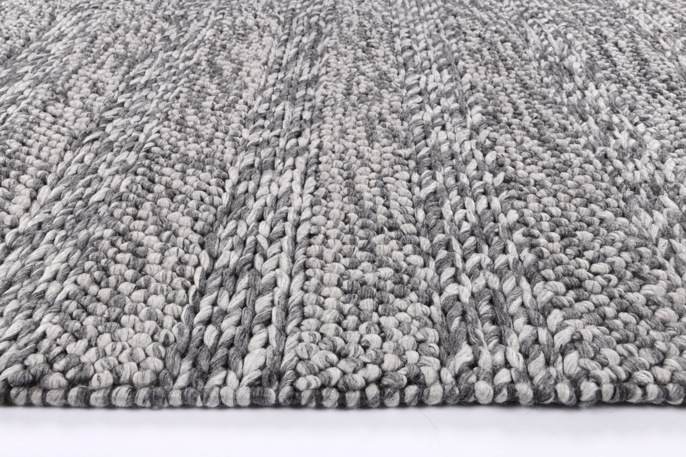Harlow Ringlets Charcoal Wool Blend Rug 160x230 V516-HARL160RINGCHAR