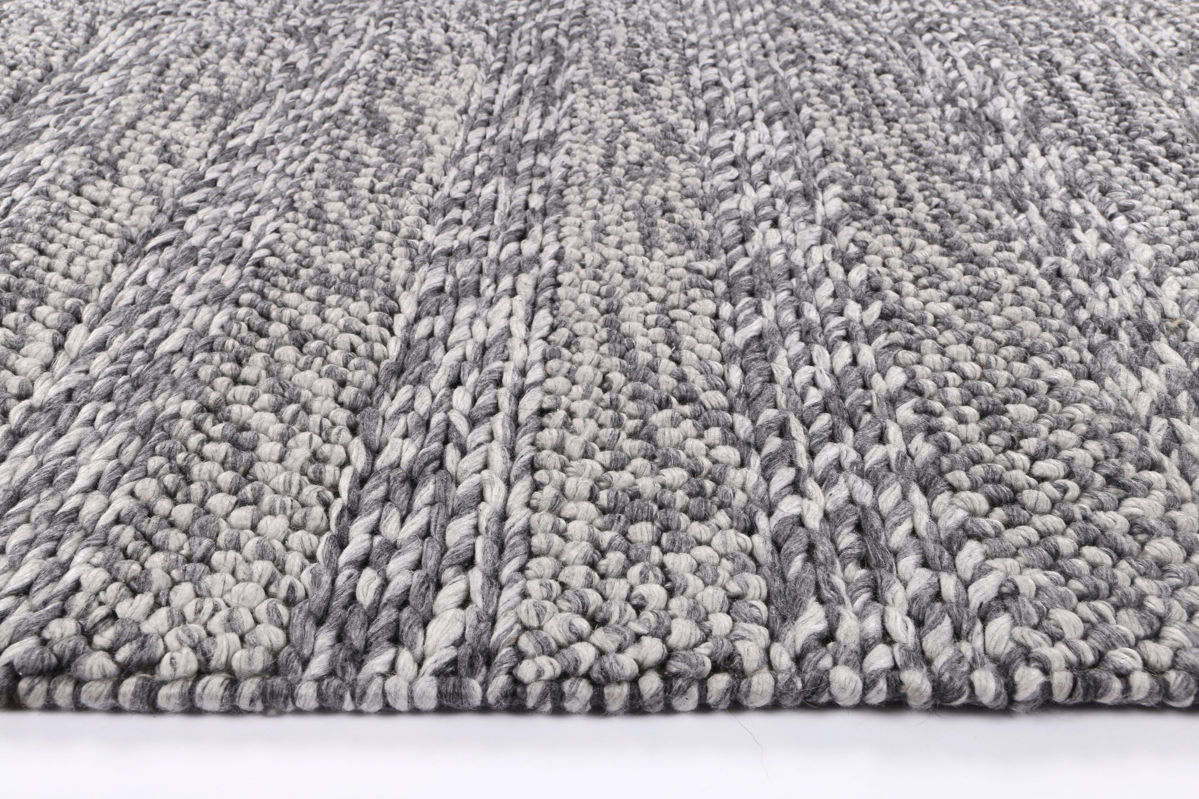 Harlow Ringlets Charcoal Wool Blend Rug 160x230 V516-HARL160RINGCHAR