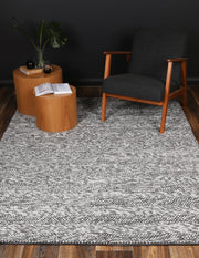 Harlow Ringlets Charcoal Wool Blend Rug 160x230 V516-HARL160RINGCHAR