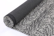 Harlow Ringlets Charcoal Wool Blend Rug 160x230 V516-HARL160RINGCHAR