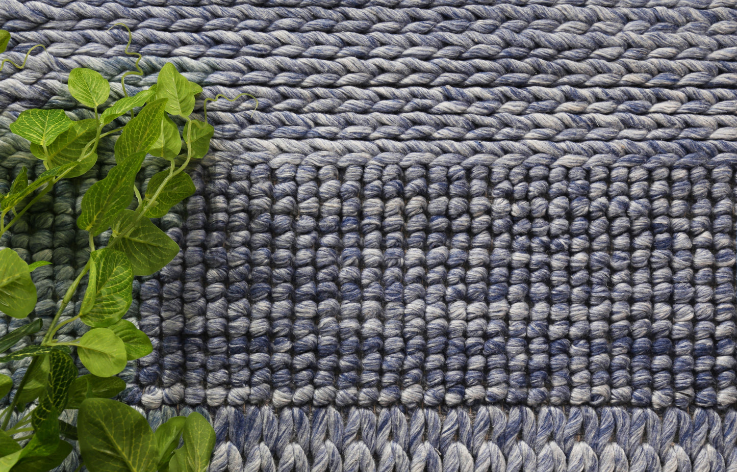 Harlow Grace Blue Wool Blend Rug 200x290 V516-HARL200GRACBLUE