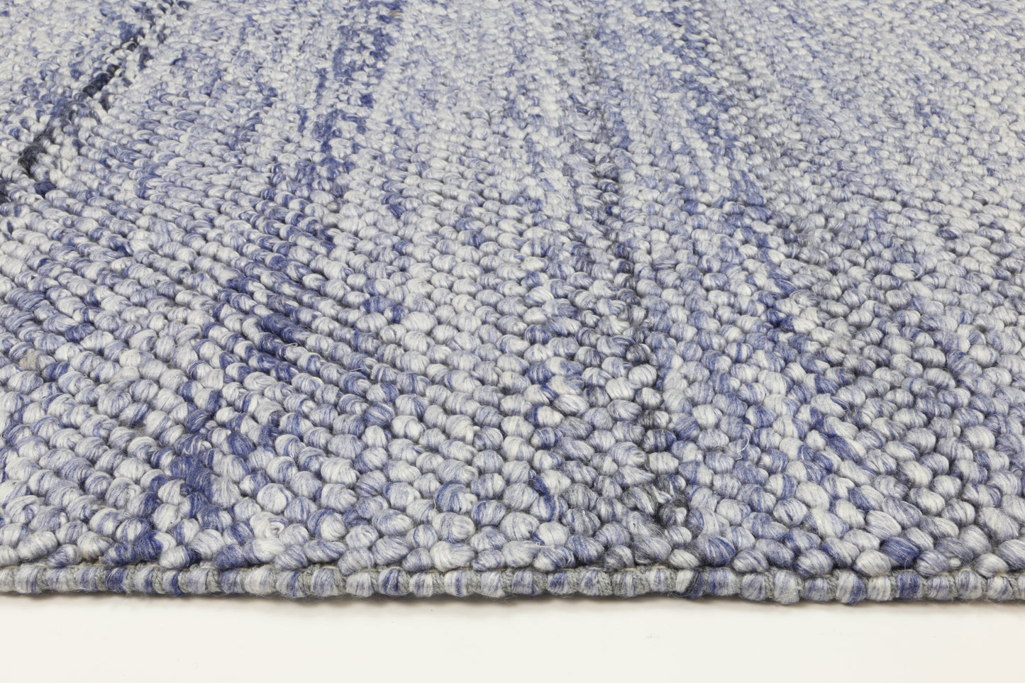 Harlow Loopy Blue Wool Blend Rug 200x290 V516-HARL200LOOPBLUE