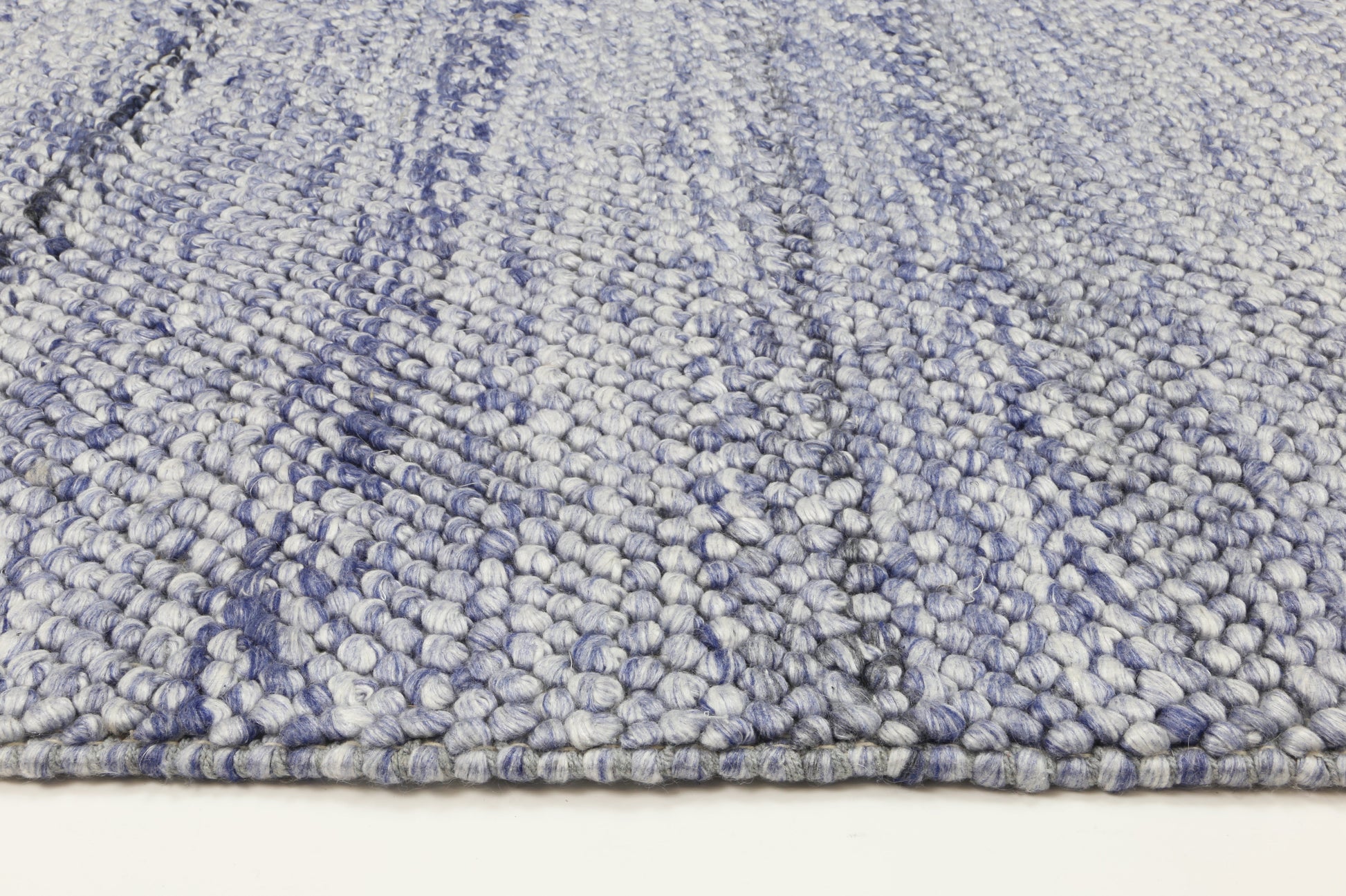 Harlow Loopy Blue Wool Blend Rug 200x290 V516-HARL200LOOPBLUE