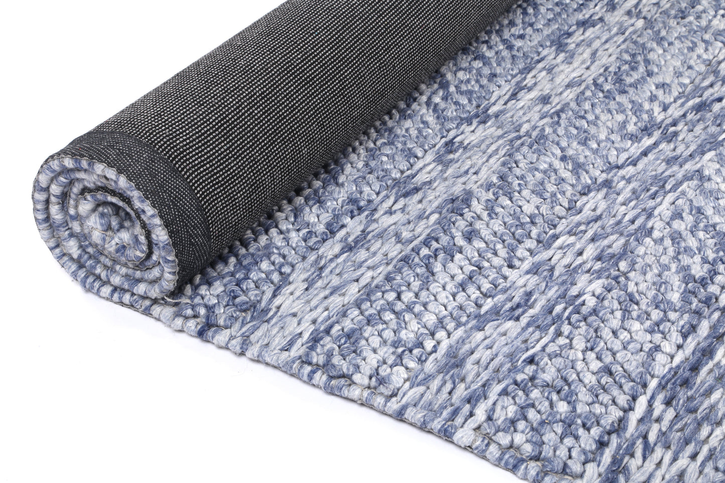 Harlow Ringlets Blue Wool Blend Rug 200x290 V516-HARL200RINGBLUE